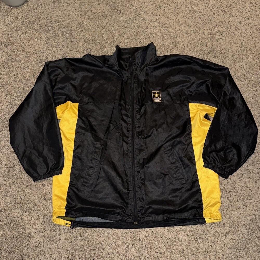 Vintage Oarsman 913 U.S. Army Yellow Gold Black Jacket Coat‎ Men Size 2X-Large